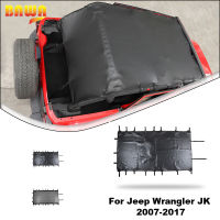 BAWA หลังคารถความยาวเต็ม Anti UV Sun Sunshade Cover Net สำหรับ Jeep Wrangler JK 4ประตู2007-2017รถอุปกรณ์เสริมภายนอก