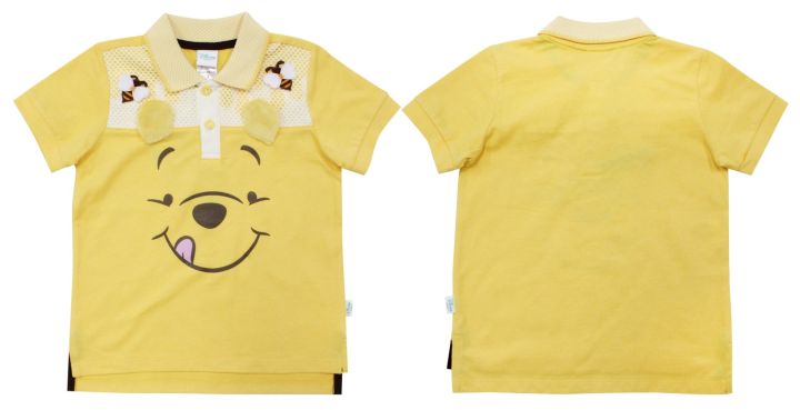 เสื้อผ้าเด็กลายการ์ตูนลิขสิทธิ์แท้-เด็กผู้ชาย-ผู้หญิง-เสื้อ-ชุดแขนสั้น-ชุดแฟชั่น-เสื้อคอโปโลหน้าสั้นหลังยาว-disney-winnie-the-pooh-dws131-01-bestshirt