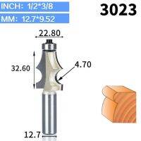 【⊕Good quality⊕】 jinlan7363036 Huhao 1ชิ้น1/2 "1/4" ก้านเราเตอร์บิตส์สำหรับไม้การวาดเส้นดอกสว่านกับรองลื่นเครื่องมืองานไม้แบบฟันคู่เครื่องตัดเครื่องมือบด