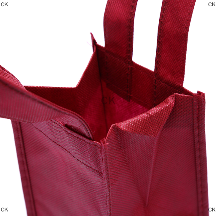 ck-ถุงบรรจุภัณฑ์สุดสร้างสรรค์กล่องของขวัญกระดาษพร้อมเชือกสำหรับขวดไวน์สีแดง