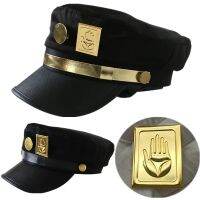 【hot】✐ﺴ  Anime Bizarro Adventure Kujo Jotaro Cap Adulto Metal Emblema Chapéu Acessórios Prop