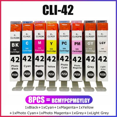 YC 8x CLI-42 CLI-42BK CLI-42C CLI-42Y CLI-42GY CLI-42LGY CLI-42M CLI-42PC CLI-42PM For Canon CLI-42 PIXMA Pro-100 PIXMA Pro-100S Ink Cartridges