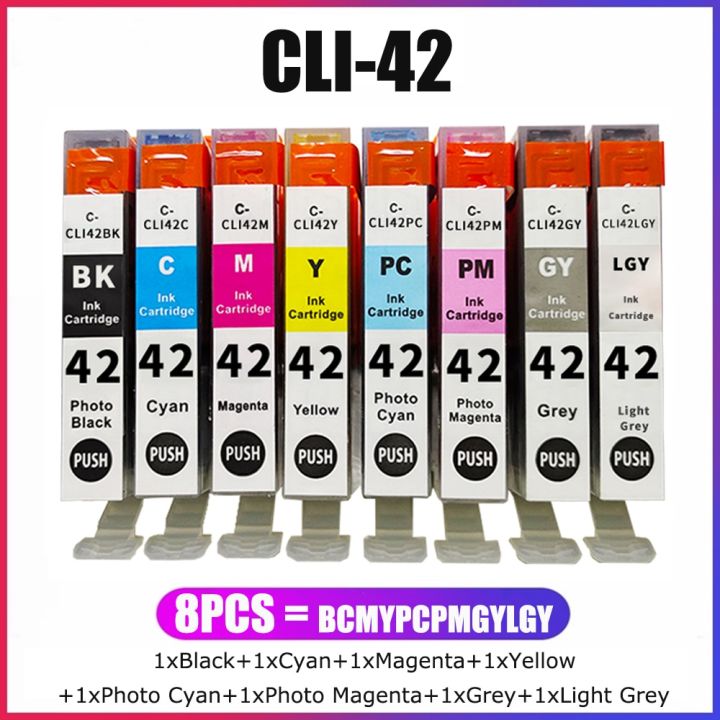 yc-8x-cli-42-cli-42bk-cli-42c-cli-42y-cli-42gy-cli-42lgy-cli-42m-cli-42pc-cli-42pm-for-canon-cli-42-pixma-pro-100-pixma-pro-100s-ink-cartridges