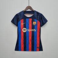 2223 Barcelona Home เสื้อผู้หญิง pedri Football Lewandowski T-Shirt