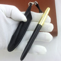 luxury Portable Mini wood Fountain Pen, Travel Ink Pen Iridium 0.51.0 Nib Fashion Writing Gift Set Leather pencil bag