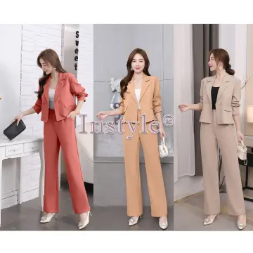 Terno outfit for women HOT--Women 2 Piece Set Formal Pants Suits Blazer  Jacket Office Lady Work Business Unim Trousers 2023 Autumn Clothing Large  4XL
