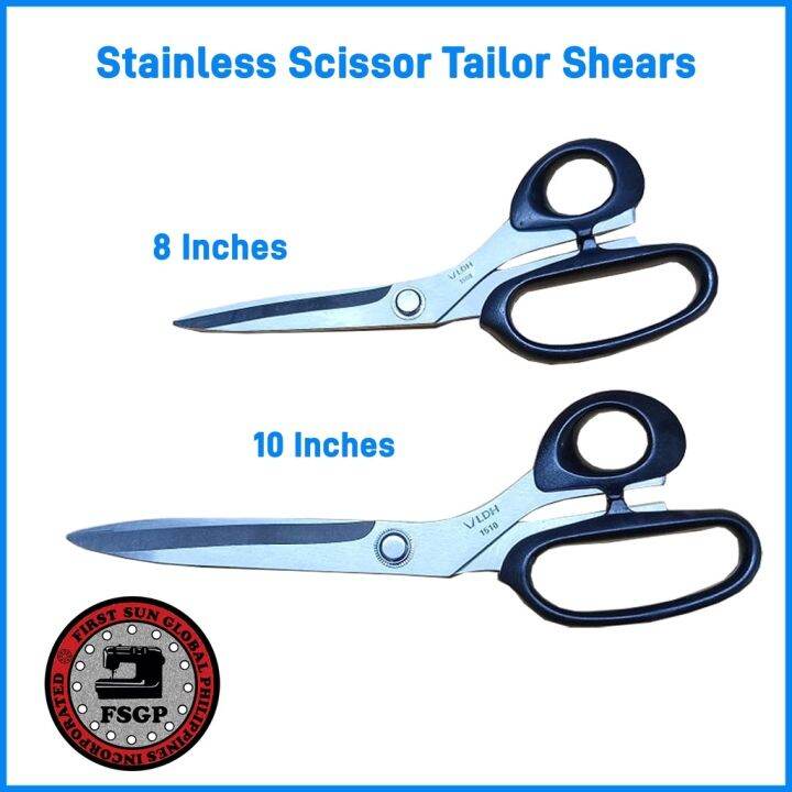 Stainless Cloth/fabric Cutting Scissors / Shear 8 and 10 inch Lazada PH