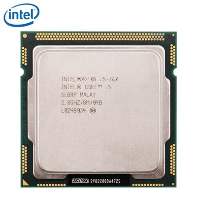 Intel Core I5-760 2.8GHz 95W 8MB Cache เต้ารับแอลจีเอ1156 45nm เดสก์ท็อป I5 760 CPU ผ่านการทดสอบแล้ว100%