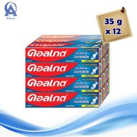 Colgate Toothpaste Great Regular Flavor New Formula 35g x 12 packs Toothpaste . คอลเกต ยาสีฟันแคลเซียม รสยอดนิยม สูตรพลังอะมิโน 35 กรัม x 12 กล่อง ยาสีฟัน