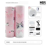 Pencil Case Code Lock Pen Box NBX Password Pencil Case Large Capacity Stationery Box Multi-Function Cylindrical Pencil Box