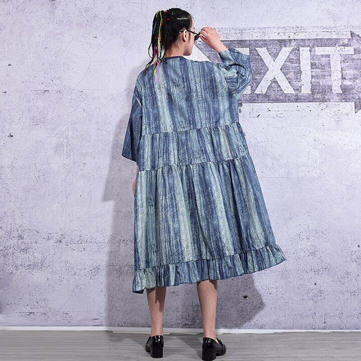 xitao-dress-women-casual-embroidery-dress