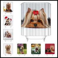 High Quality Lovely Yorkshire Terrier Shower Curtain Waterproof Bathroom Polyester Fabric Bathroom Curtain Home Decor with Hooks