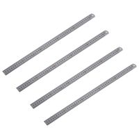 4X Double Side Scale Stainless Steel Straight Ruler Measuring Tool 50cm