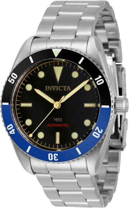 invicta Men's 34333 Pro Diver Automatic 3 Hand Black Dial Watch