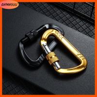 CHINHOUU 8046.8มม เครื่องมือกลางแจ้ง รูปร่าง D Carabiner ปีนเขา ล็อคความปลอดภัย ล็อค quickdraws หัวเข็มขัดปีนเขามืออาชีพ