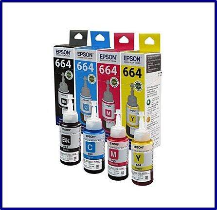 epson-t664100-400-1ชุด4สีของแท้-สำหรับปริ้นเตอร์รุ่น-l100-l110-l120-l200-l210-l220-l310-l310-l350-l355-l360-l361-l365-l385-l405-455-l485-l550-l555-l656-l1300