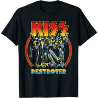 Hot sale THE rock kiss band graphic Mens 100% Cotton Round Neck Short Sleeve T-Shirt  Adult clothes