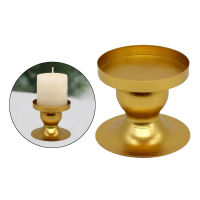 PETSOLA Metal Pillar Candle Holder Iron Tea Light Table Candlestick Stand Tray Centerpieces Church Home Party Wedding Decor