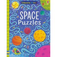 Usborne minis space puzzles mini portable educational activity English pocket book space theme English original imported childrens book