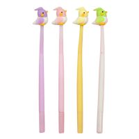 4 Pcs Creative Black Gel Pen Creative Comic Parrot Gel Pen Refillable Fine Point Signature Pen for Children Student Kid