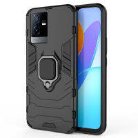 เคส Vivo T2 Case ชุดเกราะกันกระแทก Slim Rugged Hybrid Hard Plastic + Tpu Bracket Magnet 360 Ring Holder ฝาหลัง