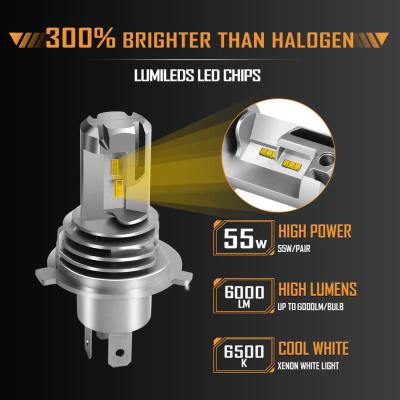 Car Headlight Bulb H4 LED H7 H8 H9 HB2 HB3 H11 HB4 9005 9006 60W 12000LM Plug-N-Play Extremely Bright 6000K ZES Chip HiLo Beam