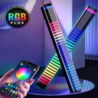 RGB ไฟ LED ไฟควบคุมเสียงรถกระบะควบคุมแอพนำสมัยจังหวะสีโคมไฟแวดล้อมสำหรับรถยนต์/เกมคอมพิวเตอร์ไฟ Decora