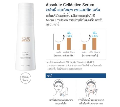 atomy-serum-อะโทมี่-แอบโซลูท-เซลแอคทีฟ-เซรั่ม-เกาหลี-ลดจุดด่างดำ-เผยผิวกระจ่างใส-กระชับ-ดูอ่อนเยาว์-50-ml