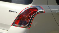 ครอบไฟท้าย สีโครเมียม จำนวน 2 ชิ้น SUZUKI Swift  ซูซูกิ สวิฟ  4ประตู ปี 2009-2011 Tail Lamp Cover