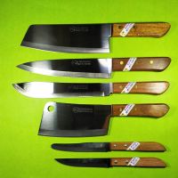 ชุดมีดทำครัว Kiwi 6 เล่ม มีดเล็ก มีดสับ มีดเชฟ ใบมีดสแตนเลสไม่เป็นสนิม ด้ามไม้  Chefs Knives Kiwi set 6 pcs no. 502 501 830 248 288 21 Stainless steel Blade Wood Handle