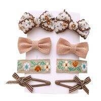 8ชิ้น/เซ็ตผมทารกหญิงหวาน Barrettes ทารกกิ๊บหนีบผมรูปโบว์ที่หนีบสำหรับเด็กการ์ตูนสาว