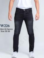 PANTSDEART ขาเดฟชาย ขาเดฟ ป้ายปั้มดำ No. W226 ยีนส์สีดำ งานฟอกด่าง เป้ากระดุม SIZE 28-36 (มีชำระเงินปลายทาง)