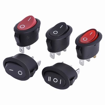 2PCS KCD1 Oval Rocker switch ON-OFF / ON-OFF-ON 2 Pins / 3 Pins Fan / Electric Kettle Switch Power Switch 6A 250VAC / 10A 125VAC