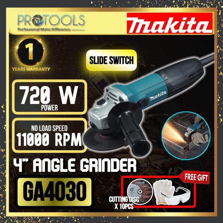 Makita GA4030 Angle Grinder (100mm / 4 ") Lazada