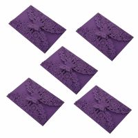 10Pcs/Set Delicate Carved Butterflies Romantic Wedding Party Invitation Card Envelope Invitations for Wedding