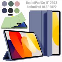 สำหรับ Xiaomi Redmi แผ่นรองแท็บเล็ต Se 11นิ้วเคส2023 RedMi Pad 10.61 Mi Pad 6/6 Pro 5Pro 11เคสซิลิโคนอัจฉริยะเคสขาตั้งแม่เหล็กบางป้องกัน