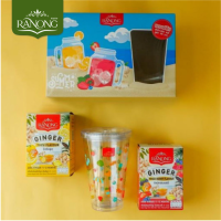 Ranong Summer Gift Set: เรนองขิงผงกลิ่นส้มยูสุ และ เรนองขิงผงกลิ่นมิกซ์เบอร์รี่ แถมฟรี! แก้วน้ำดับเบิ้ลวอล์ขนาด 16 ออนซ์ 1ใบ