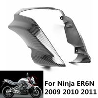 For KAWASAKI ER-6N ER6N 2009 2020 2011 Front Upper Fai Headlight Cowl Nose ABS Plastic Carbon Fiber Pattern