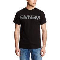 เสื้อยืดโอเวอร์ไซส์ธรรมดา100%cotton เสื้อยืดผู้ชาย Bravado Mens Eminem T-Shirt Black men เสื้อ ยืด ผู้ชาย คอกลม โอ  Z7PL