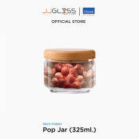 JJGLASS - (Ocean)  B02511G0001 Pop jar wooden lid -ขวดโหลป๊อปจา ขวดโหลป๊อปจาวูเด้น  ขวดโอเชี่ยนกลาส