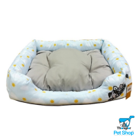 Dr.Choice Nano Pet Bed - ที่นอนสัตว์เลี้ยง Dr.Choice Nano  สีฟ้าลายเมฆ เบาะใน สีเทา