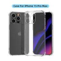 Clear Shockproof Silicone Phone Case For iPhone 15 Pro Max Camera Protection Case on iPhone 15 Plus 15Pro Max Cover Cases