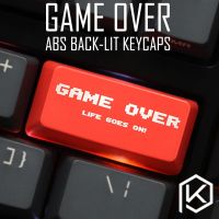 Keycaps รองเท้าฟุตบอลแปลกใหม่ ABS แกะสลัก,Shine-Through เกมสีดำสีแดงที่กำหนดเองคีย์บอร์ดแบบกลไก Backspace