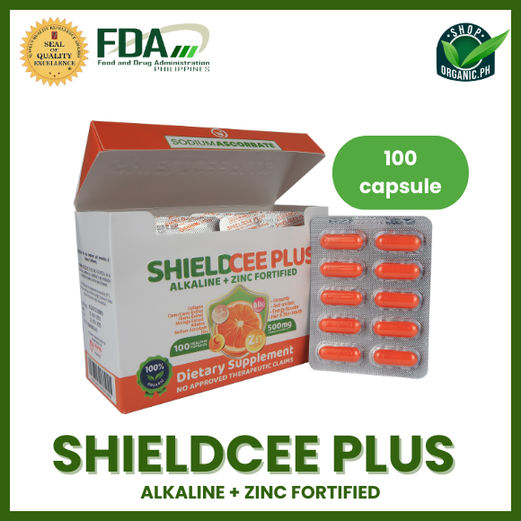 SHIELD CEE PLUS Non Acidic Vitamins with Zinc 500 mg 100 Capsules