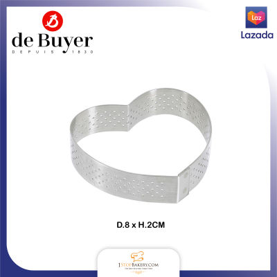 De Buyer 3099.50 Heart Ring Perforated 08 H2cm / พิมพ์ทาร์ต