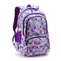 New Girl Geometric Printed Primary Junior High University School Bag Kids Bookbag Backpack Large and Lightweight Daypack