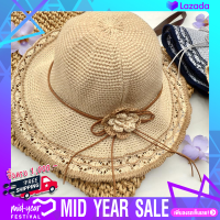 BBS?พร้อมส่ง? ? หมวกถักไหมพรมแฮนด์เมด รุ่นใหม่ ??สไตล์ korea handmade beach hat women?? น่ารักๆ?