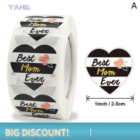 ?【Lowest price】TANG 500PCS/ROLL Happy Mother Day สติกเกอร์ซองจดหมายซีลขอบคุณสติกเกอร์ของขวัญ