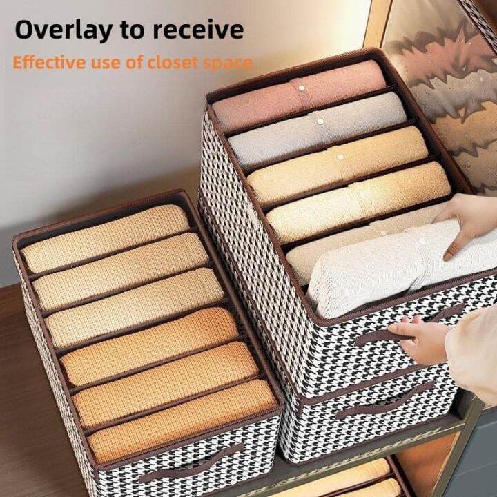 Foldable clothing storage box with with Handles and