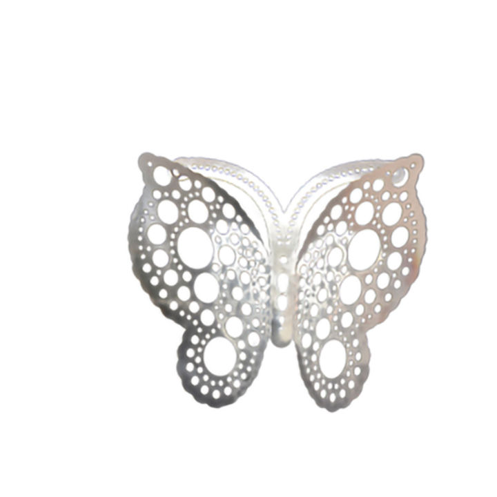 Abbottstore stickers Metal Hollow Simulation Butterfly Gold And Silver ...